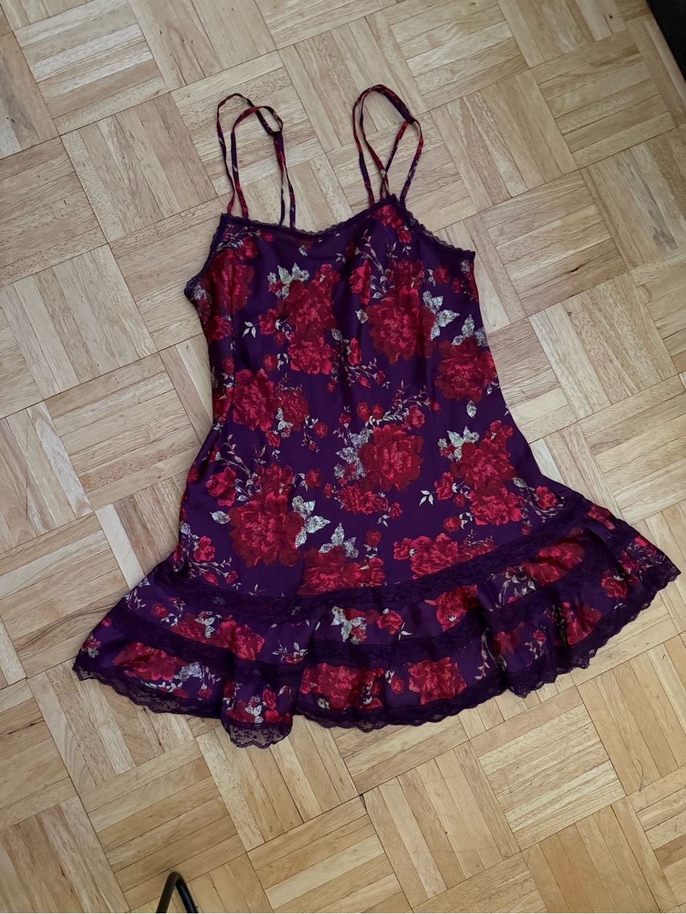Free People Red and Purple Floral Print